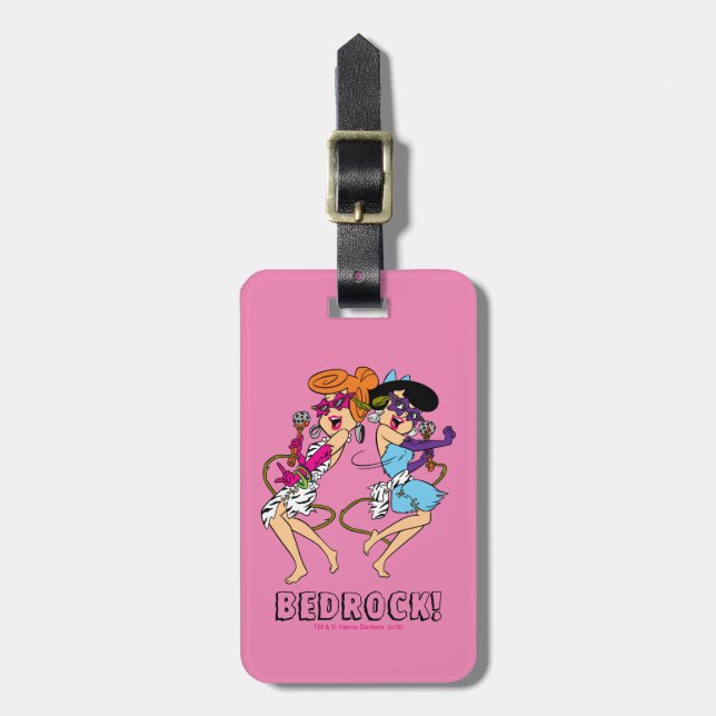 The Flintstones | Wilma & Betty Rock Stars Luggage Tag (Front Vertical)