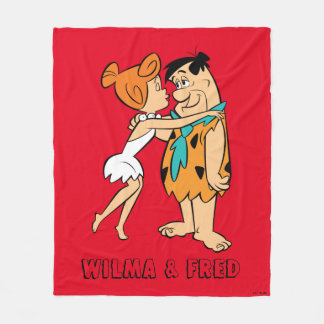 The Flintstones | Wilma Kissing Fred Fleece Blanket