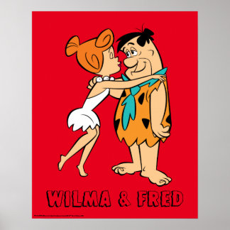 The Flintstones | Wilma Kissing Fred Poster