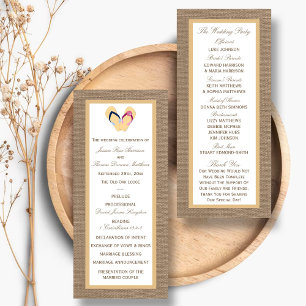 The Flip-Flop Sand Beach Burlap Wedding Collection Programme