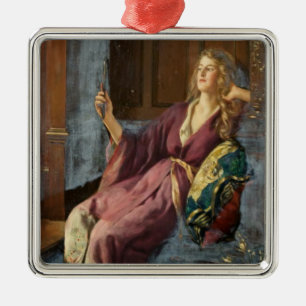 The Flirty Minx (by John Collier) Metal Tree Decoration