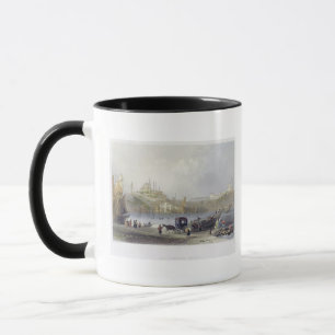The Floating Bridge, Istanbul, engraved by J.C. Be Mug