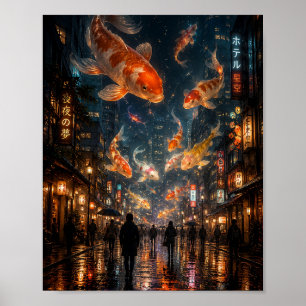 The Floating Koi Poster