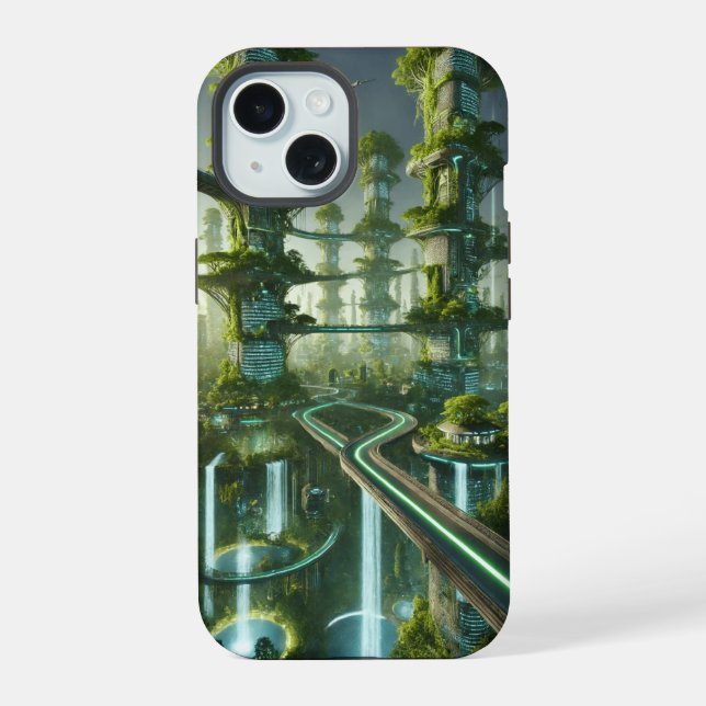 The Floating Walkways of Tomorrow iPhone 15 Case (Back)