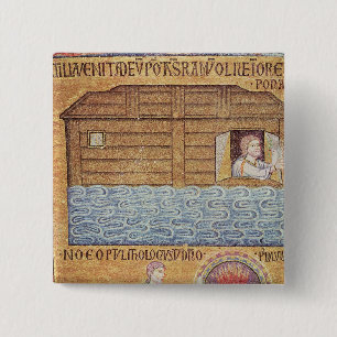 The Flood, from the Atrium, detail of Noah 15 Cm Square Badge
