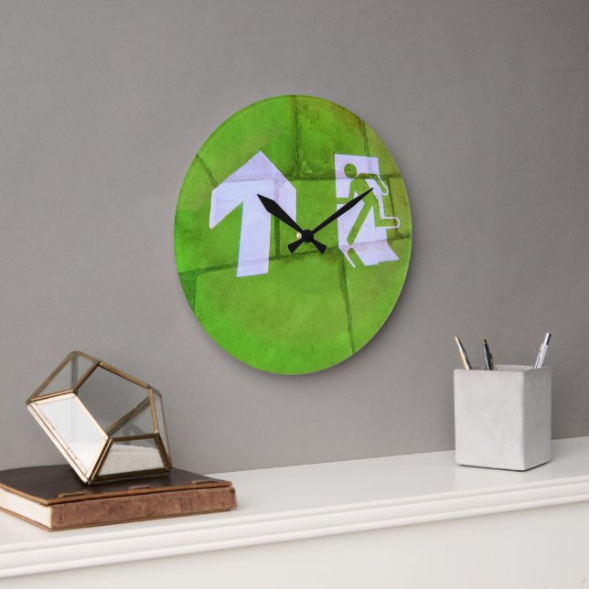 The Floor leads the Way. Large Clock (Office)