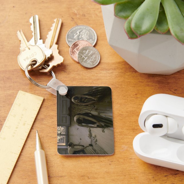 The Floor Scrapers by Gustave Caillebotte Key Ring (Desk)