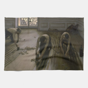 The Floor Scrapers by Gustave Caillebotte Tea Towel