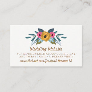 The Floral Wreath White Wedding Collection Enclosure Card