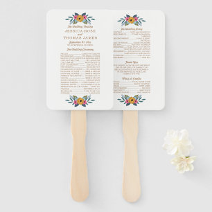 The Floral Wreath White Wedding Collection Hand Fan