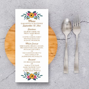 The Floral Wreath White Wedding Collection Menu