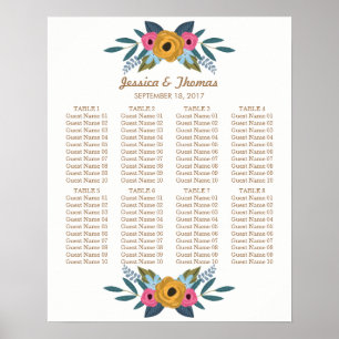 The Floral Wreath White Wedding Collection Poster