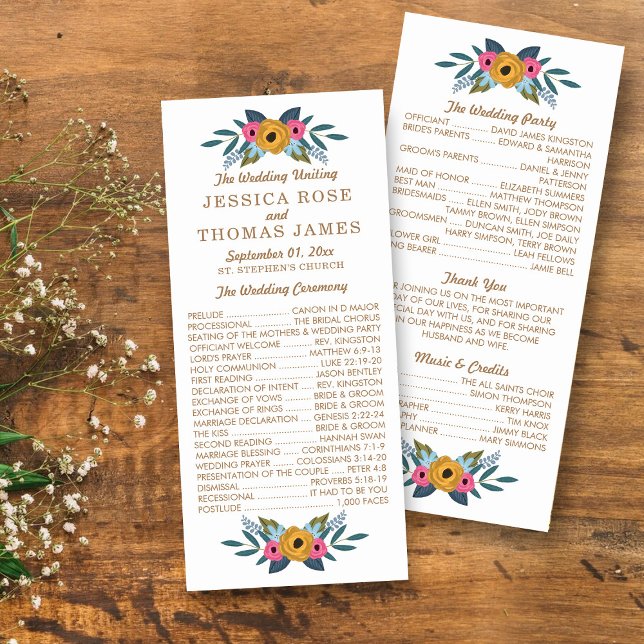 The Floral Wreath White Wedding Collection Programme (Creator Uploaded)