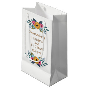 The Floral Wreath White Wedding Collection Small Gift Bag