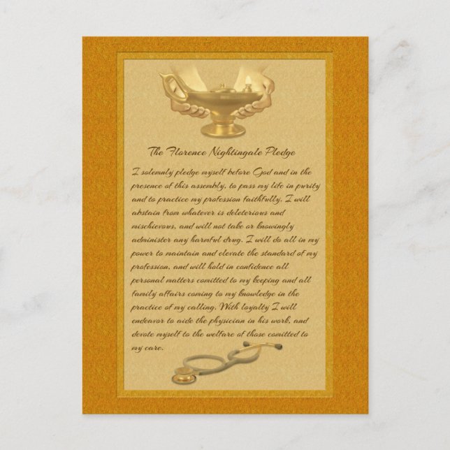 The Florence Nightingale Pledge Postcard (Front)