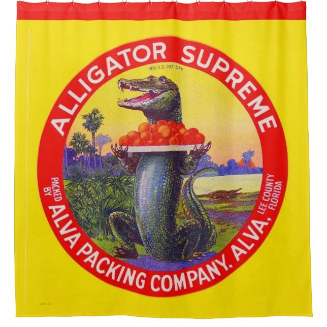 The Florida Alligator Supreme Shower Curtain (Front)