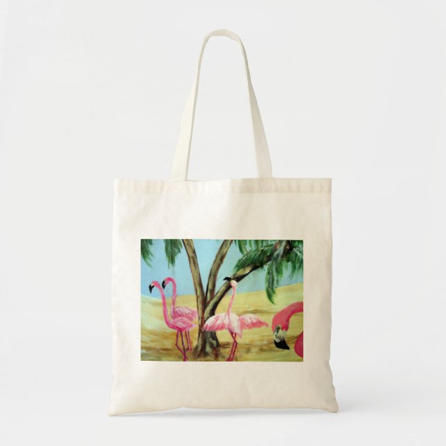 "The Florida Flamingos" Canvas Bag (Front)