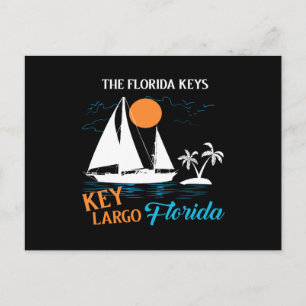 The florida keys key largo florida- sailing quote postcard
