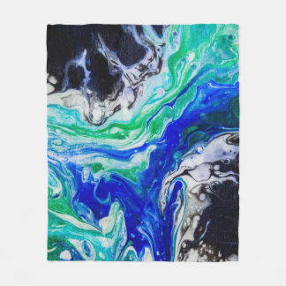 The flow of the River abstract painting Fleece Blanket