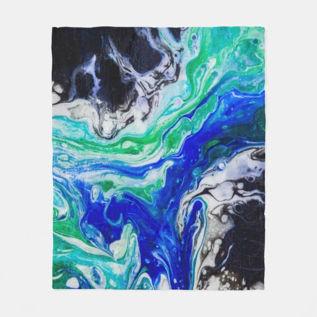 The flow of the River abstract painting Fleece Blanket (Front)
