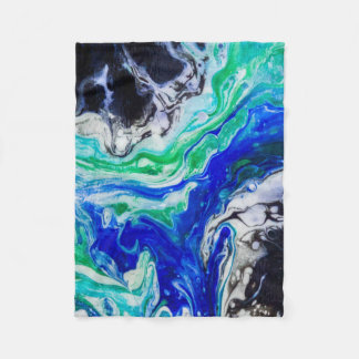 The flow of the River abstract painting Fleece Blanket