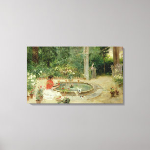 The Flower Garden, 1899 (oil on canvas) Canvas Print
