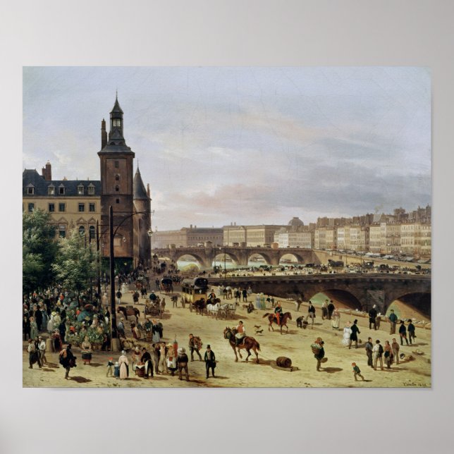 The Flower Market, 1832 Poster (Front)