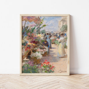 The Flower Market Victor Gabriel Gilbert Poster
