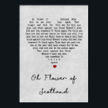 The Flower Of Scotland Grey Heart Song Lyric Print<br><div class="desc">Your favourite song lyrics and music made into wall art. You can give to your spouse as a wedding anniversary gift to remember your first dance song or give as a wedding song lyrics gift for a newlywed couple. You could also give as a song lyrics gift for a unique...</div>