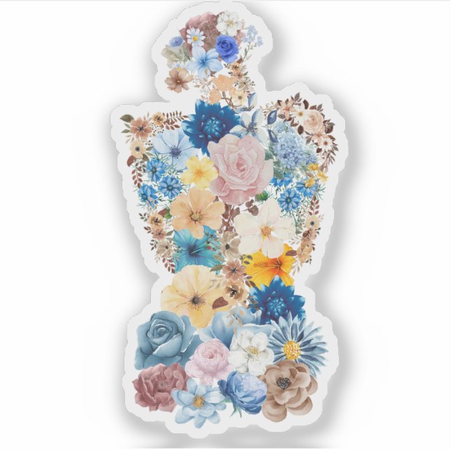The Flower Woman Art Sticker (Front)