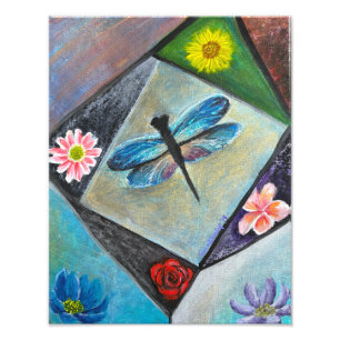 The Flowery Art of a Dragonfly Print