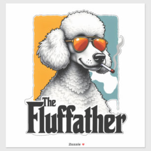 The Fluffather Poodle Vintage Funny Dog Mafia Vect