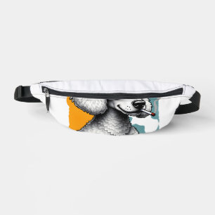 The Fluffather Poodle Vintage Funny Dog Mafia Vect Bum Bags