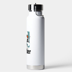 The Fluffather Poodle Vintage Funny Dog Mafia Vect Water Bottle