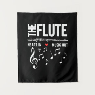 The Flute Heart In Music Out Tapestry