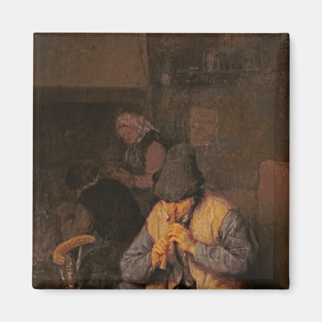 The Flute Player, 17th century Magnet (Front)