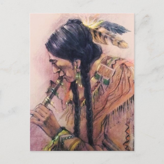 The Flute Player Postcard (Front)