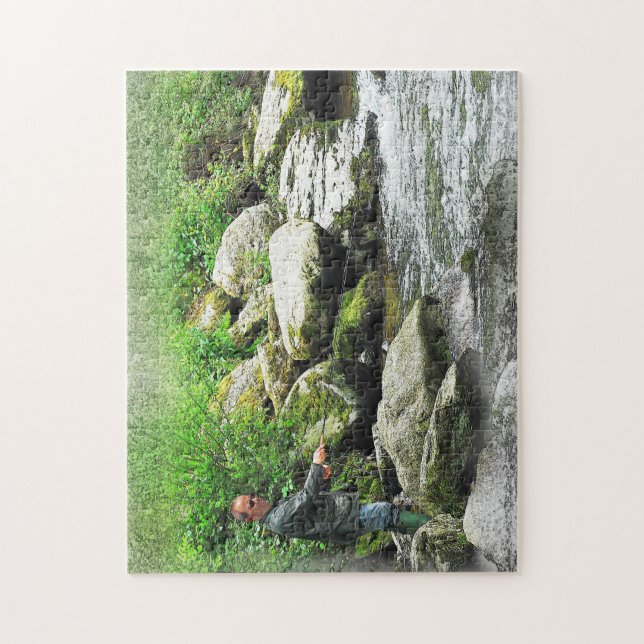 The Fly Fisherman as a painting Jigsaw Puzzle (Vertical)