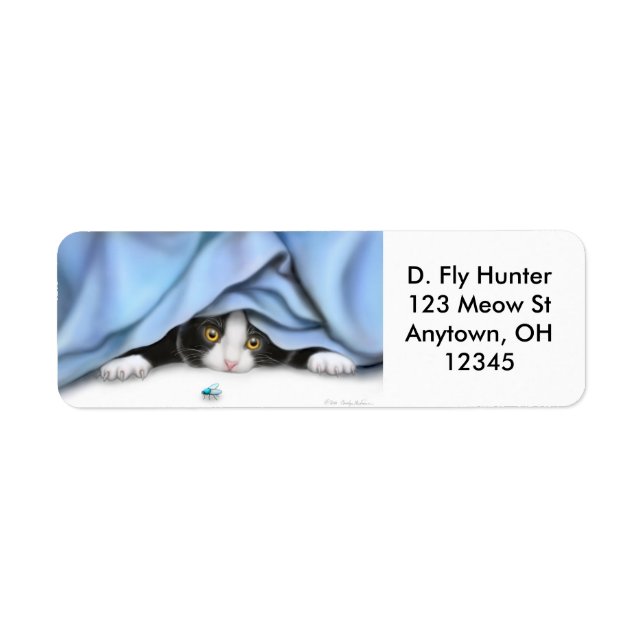 The Fly Hunter Cat Label (Front)