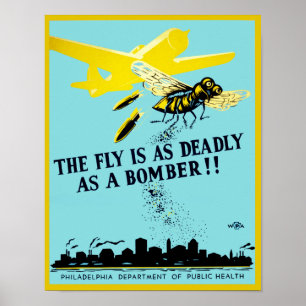 The Fly is as Deadly as a Bomber Poster