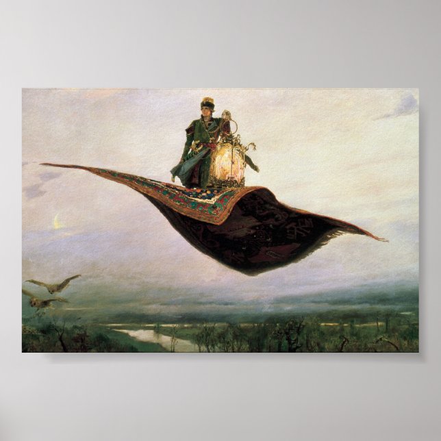 The Flying Carpet by Viktor Vasnetsov (1880) Poster (Front)