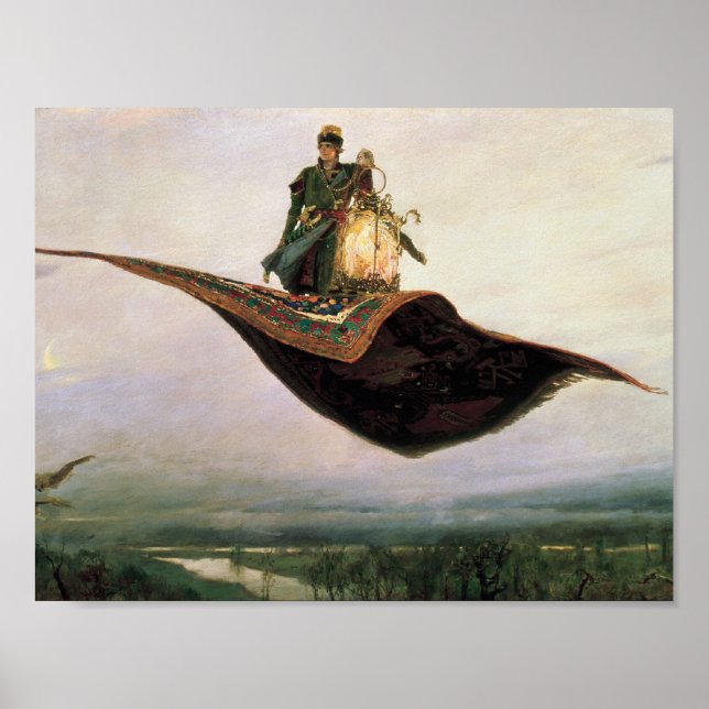 The Flying Carpet by Viktor Vasnetsov (1880) Poster (Front)