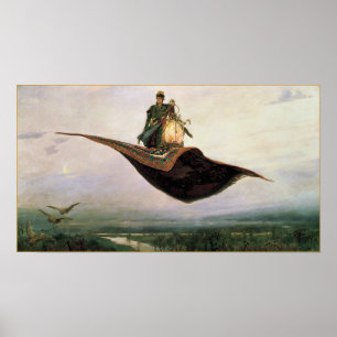 The Flying Carpet Fantasy Art Poster Print