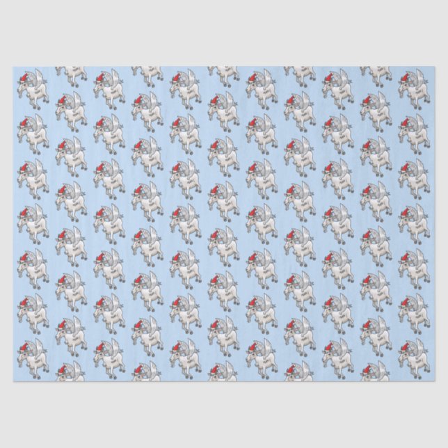 The Flying Christmas Goat Tissue Paper (Front)