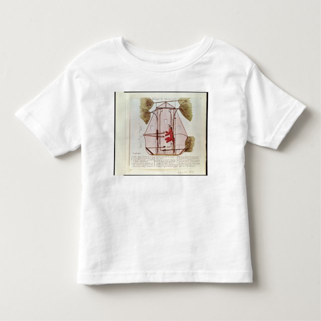 The Flying Machine of Jean Pierre Blanchard Toddler T-Shirt (Front)