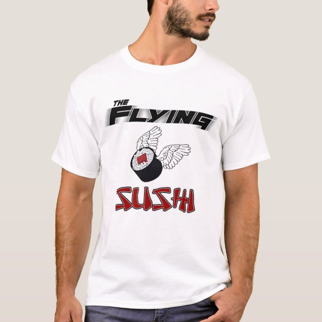 The Flying Sushi Ringer T-Shirt (Front)