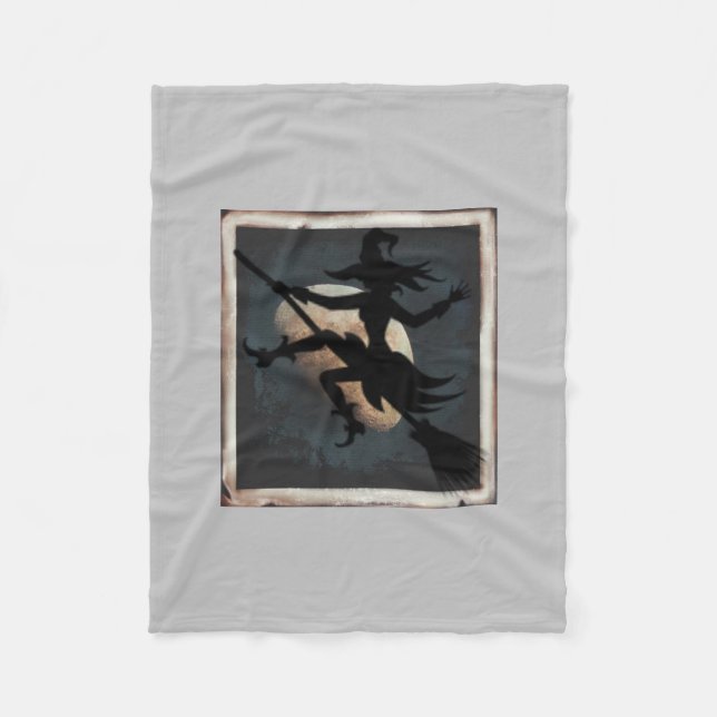 The Flying Witch Fleece Blanket (Front)
