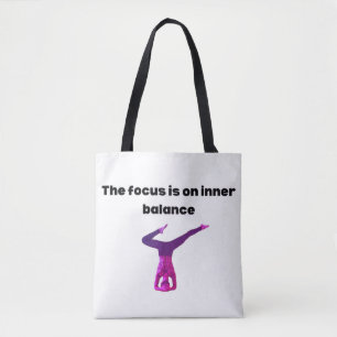 The focus is on inner balance tote bag