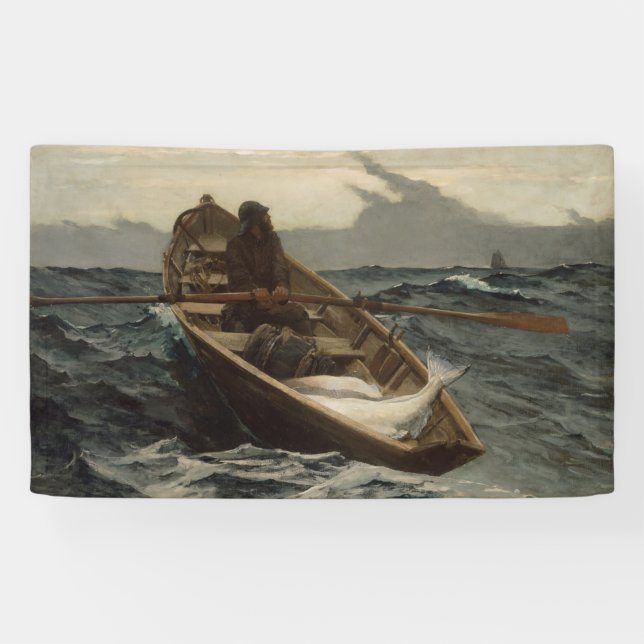 The Fog Warning (by Winslow Homer) Banner (Horizontal)