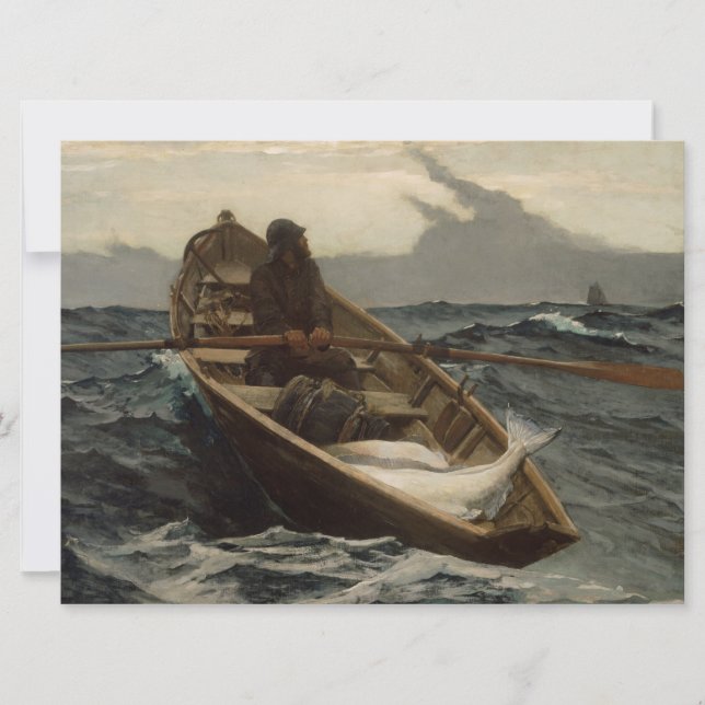 The Fog Warning (by Winslow Homer) Card (Front)